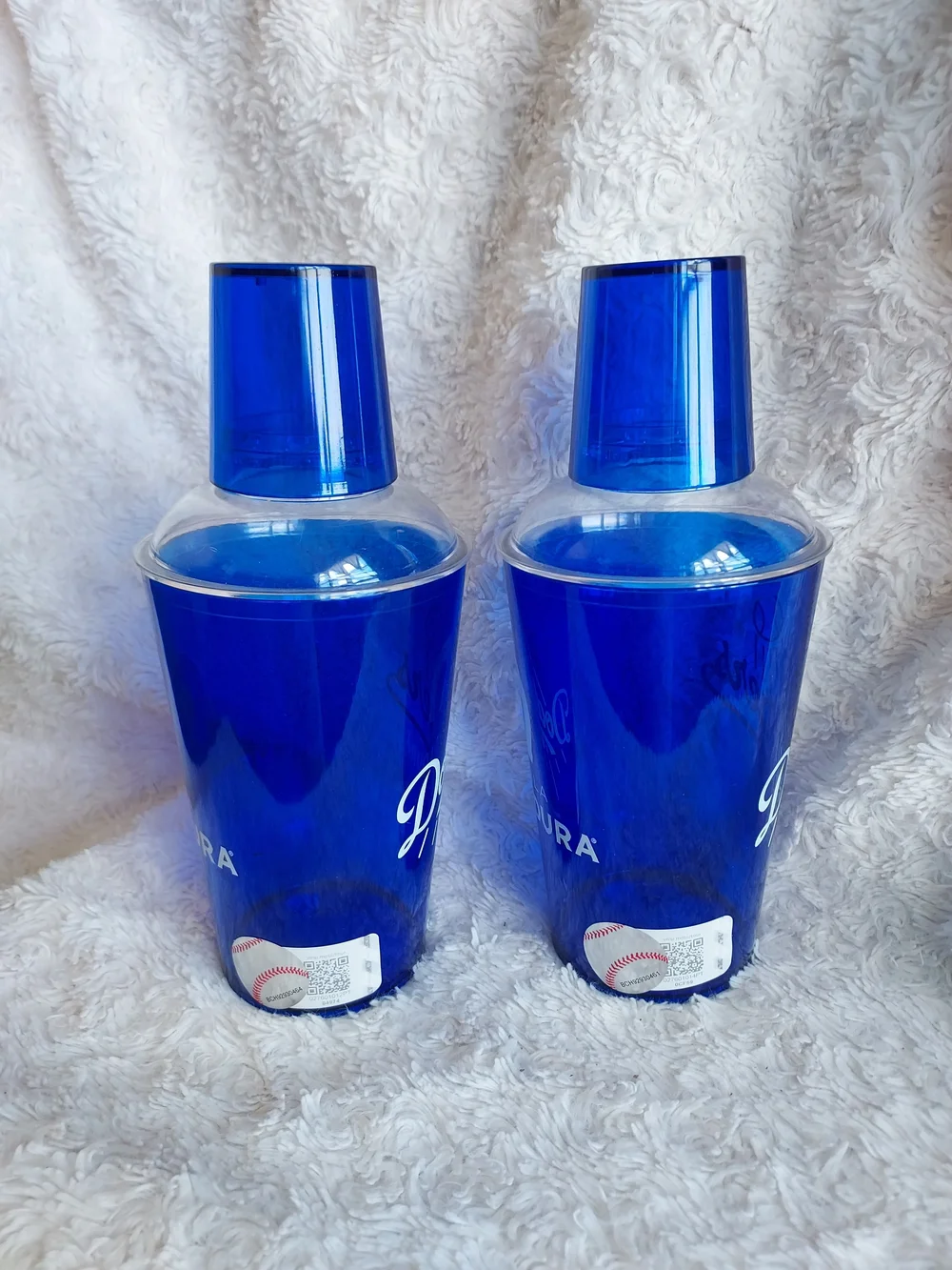 Los Angeles Dodgers Baseball Blue Shaker Tumblers (Set of 2) Mixology Bar Wear
